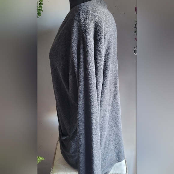 Vintage Huntington Ridge Grey Fleece Cardigan M - Picture 5 of 7